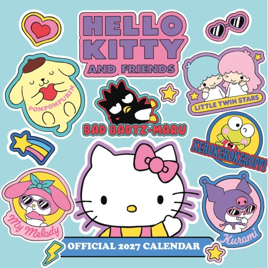 Calendário 2027 30x30 Hello Kitty e Amigos