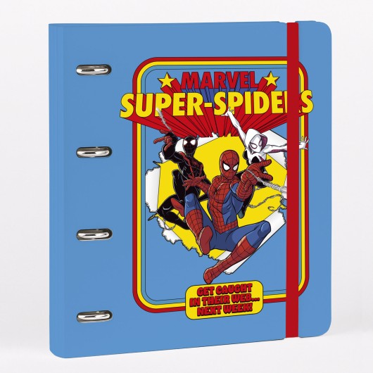 Capa para Documentos 4 Anilhas Marvel Spiderman