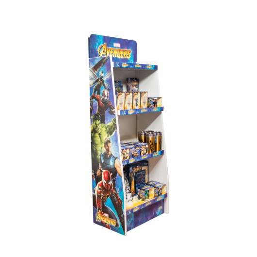Expositor 1/4 Palete Cartão 4 Baldas Marvel Os Vingadores