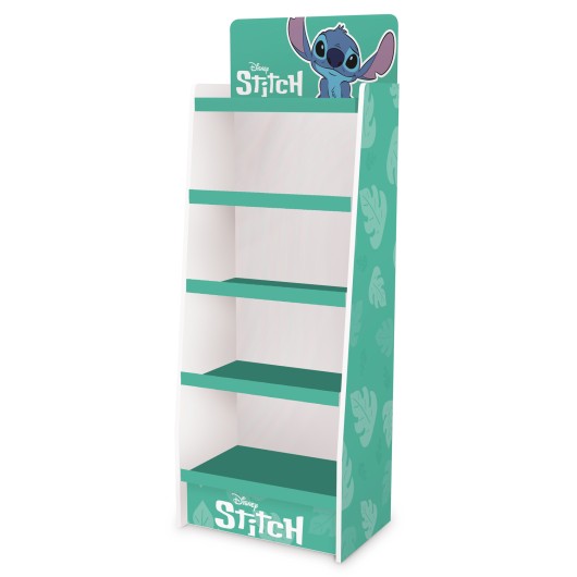 Expositor 1/4 Palet Carton 5 Baldas Disney Stitch