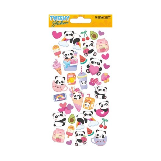 Adesivos Tweeny Foamy Pandas Divertidos