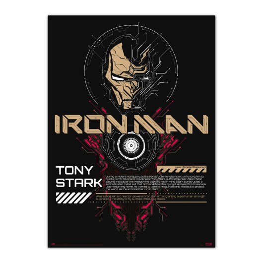 Poster Luminiscente Marvel Iron Man - Brilho e Estilo