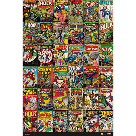 Poster Marvel Portadas Clássicas Comics