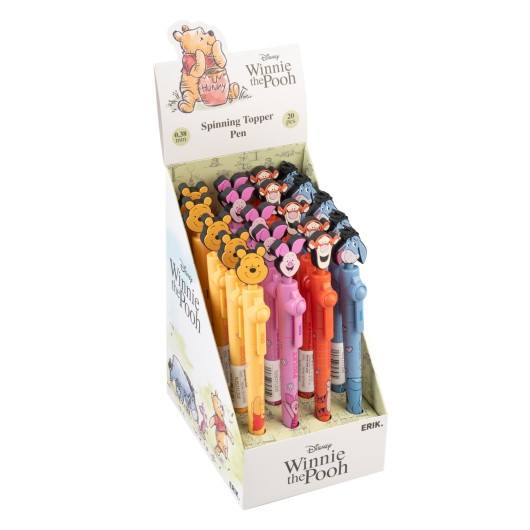 Set de 20 Canetas Topper Giratório Disney Winnie the Pooh 100 Aniversário