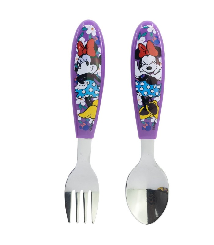 Conjunto de 2 Talheres Metálicos Minnie Sunshine