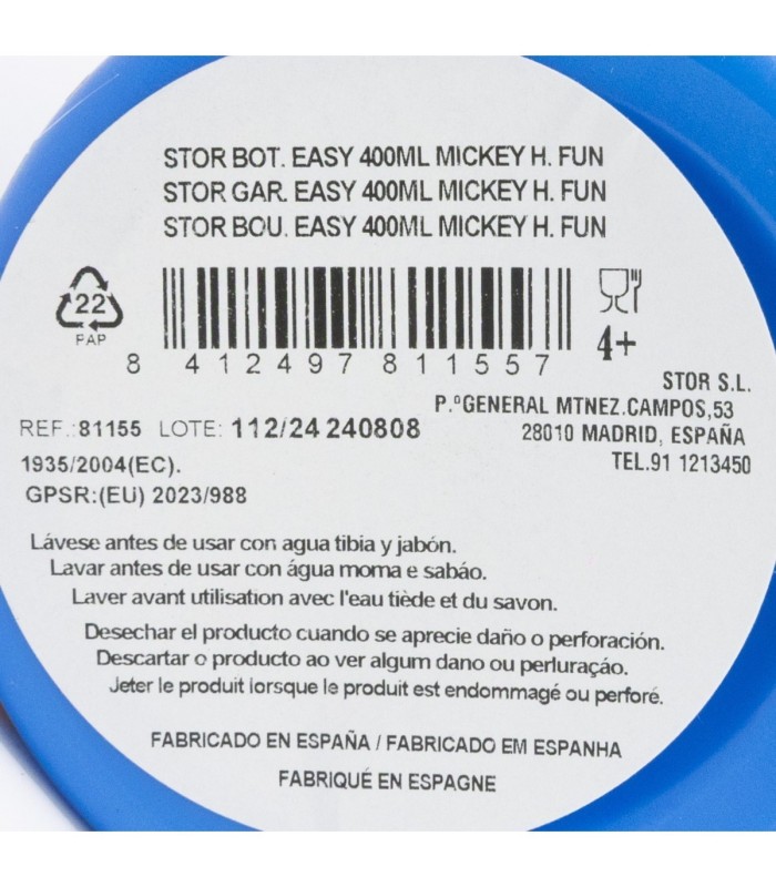 Garrafa Sport Easy Hold 380 ml Mickey Mouse