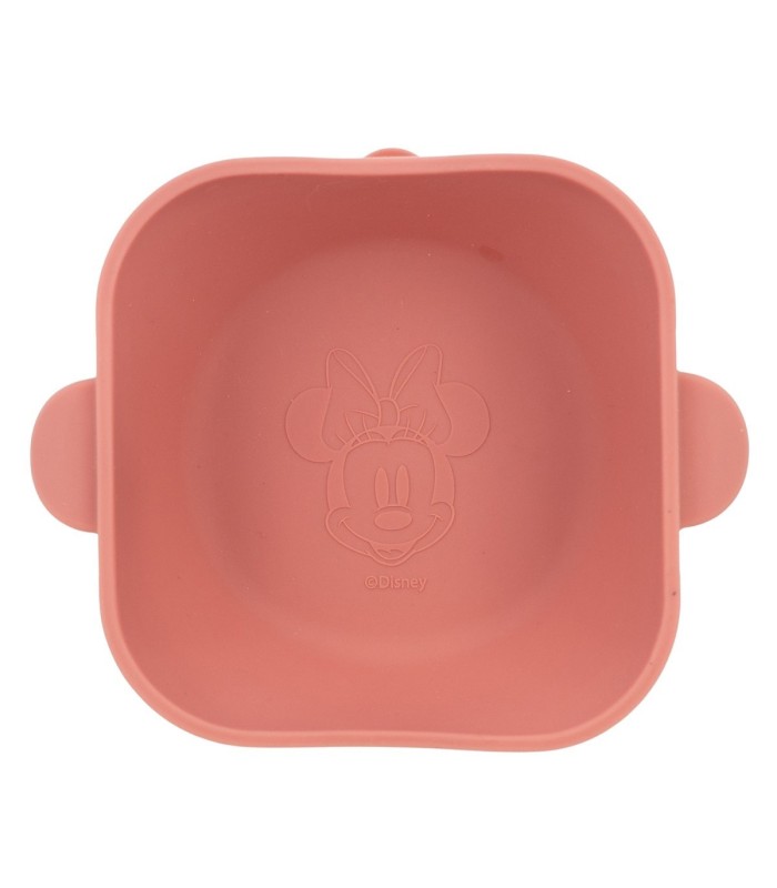 Taça Quadrado de Silicone com Ventosa Minnie Mouse