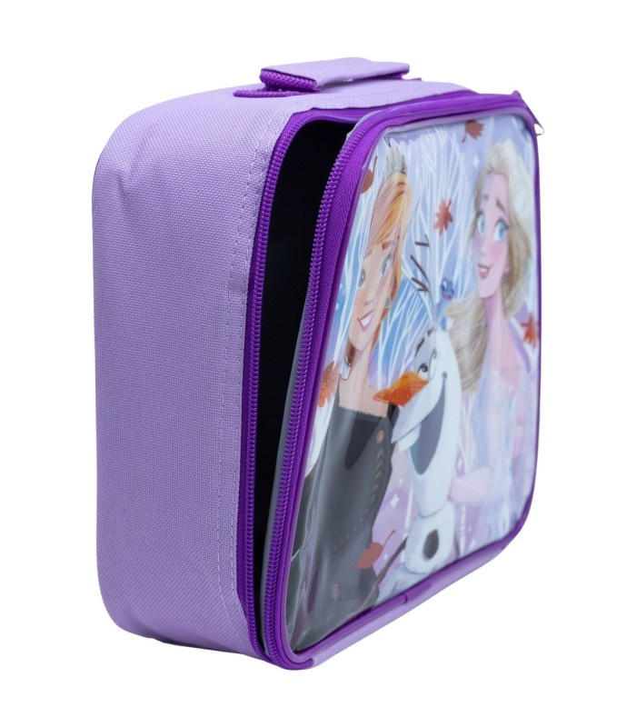Bolsa Merenda Isolante Retangular Frozen Folhas de Outono