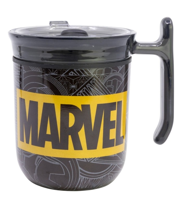 Caneca Harmony Dupla Parede com Tampa 470 ml Marvel Avengers