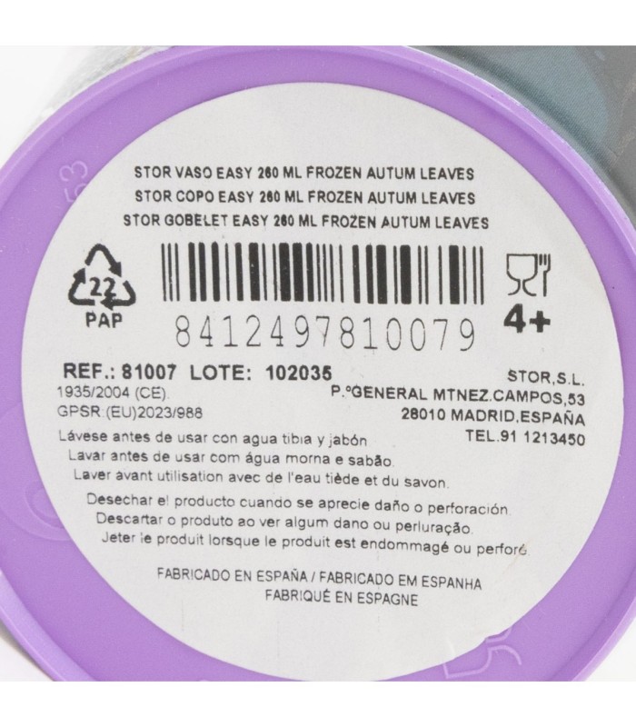 Copo Infantil 260 ml Frozen Folhas de Outono