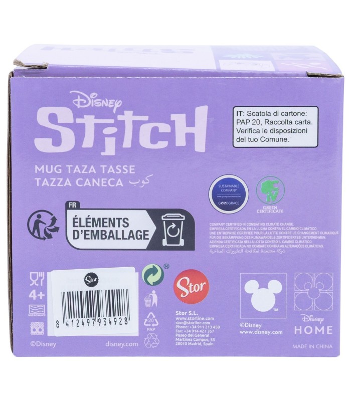 Caneca Cerâmica 325 ml em Caixa de Presente Stitch & Angel