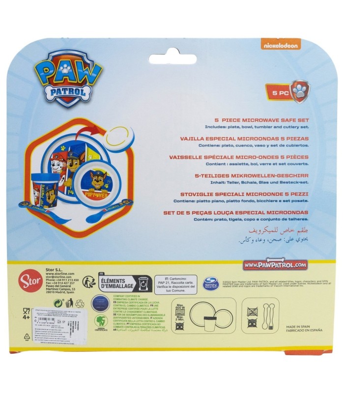 Conjunto 5 PCS Antiderrapante Patrulha Pata Meninos