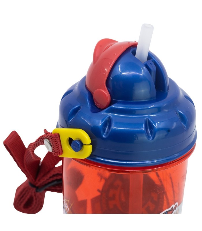 Garrafa Spiderman 465 ml com Palhinha e Correia