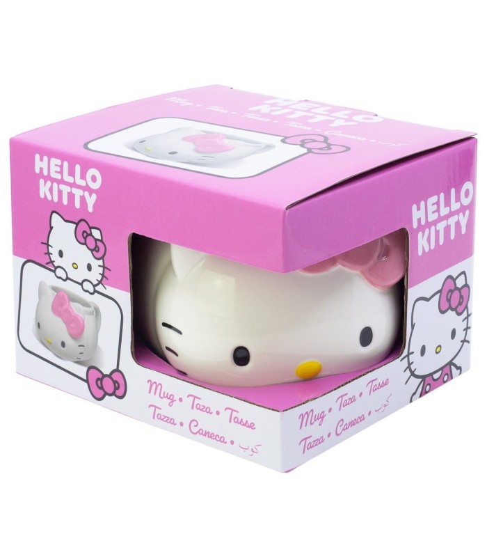Caneca Cerâmica 3D 500 ml Hello Kitty em Caixa de Presente