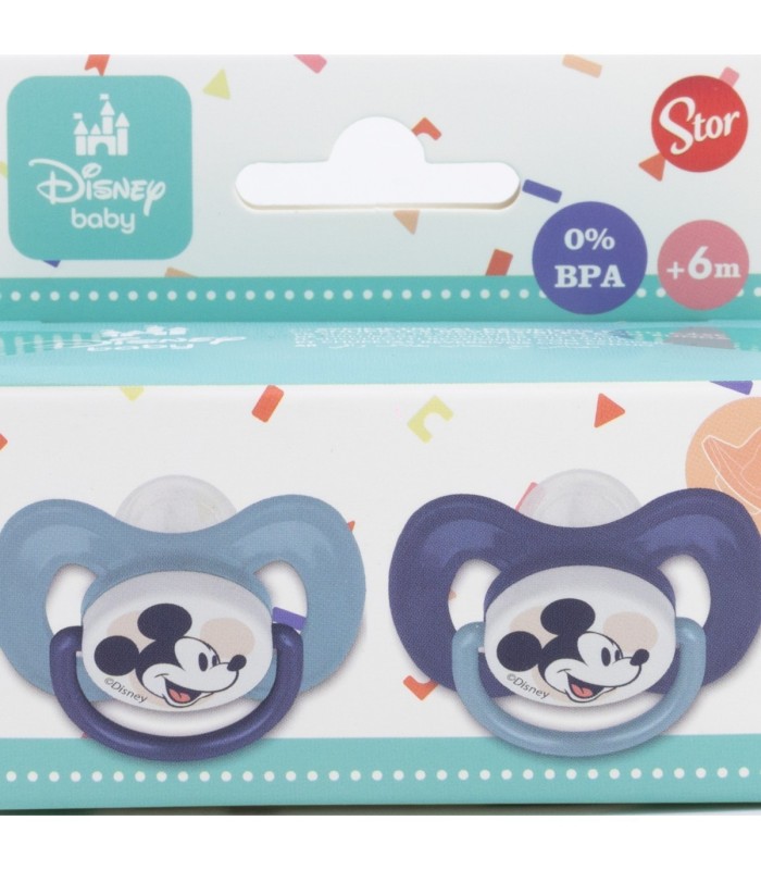 SET 2 CHUPETAS SILICONE REVERSÍVEIS MICKEY MOUSE