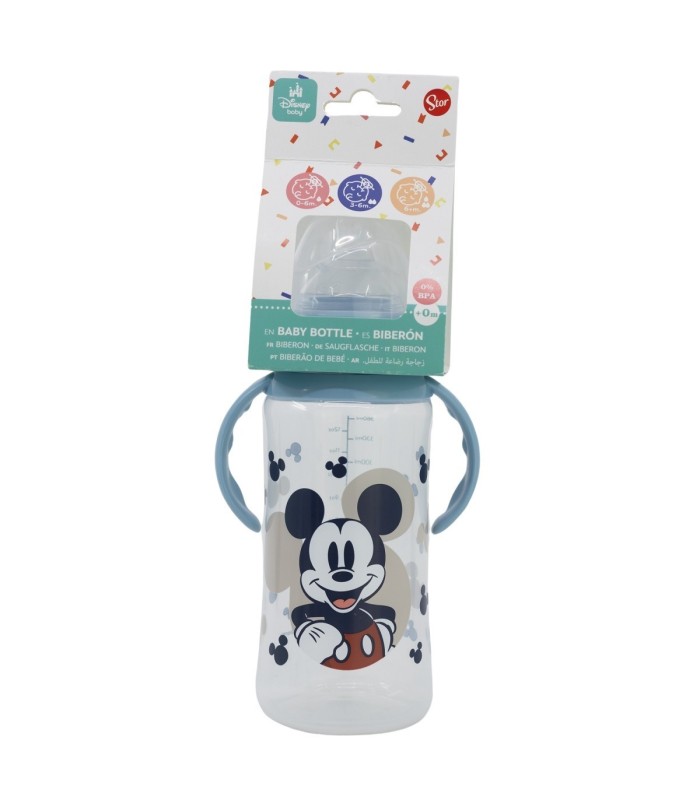 Biberão Mickey Mouse 360 ml com Tetina de Silicone e Asas