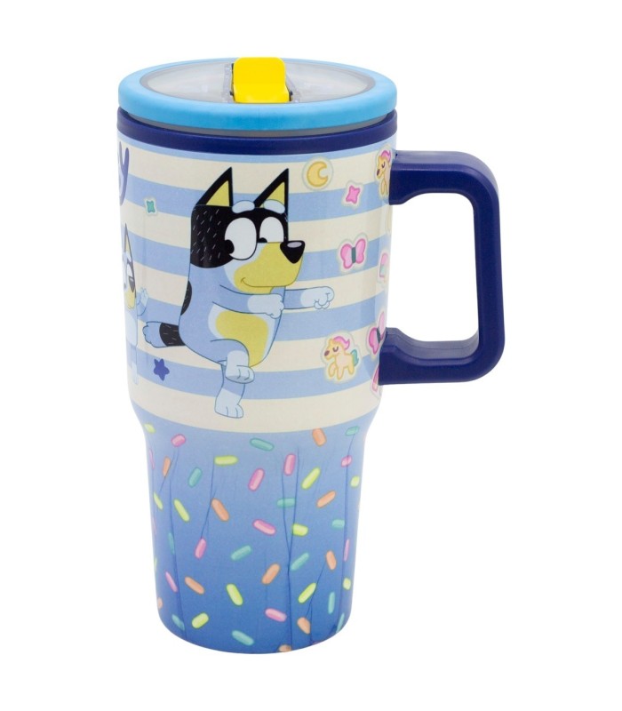 Caneca Cool Easy de Dupla Parede com Bico Antigoteo Bluey 640 ml