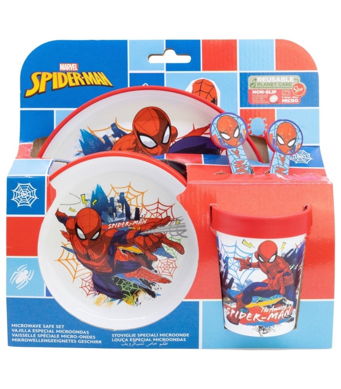 Conjunto 5 PCS Antideslizante Spiderman em Caixa
