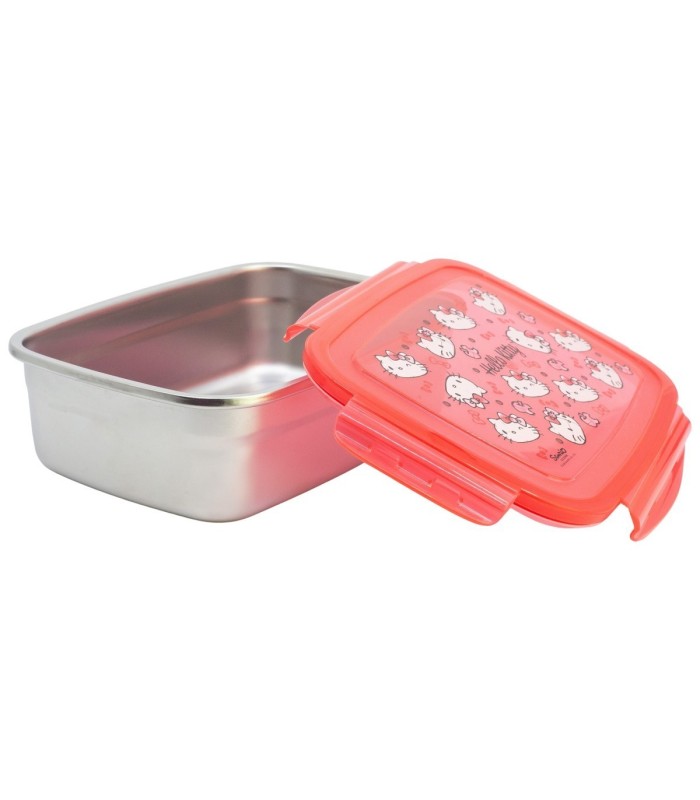 Sandwichera Rectangular Redonda Inox 1090 ml Hello Kitty