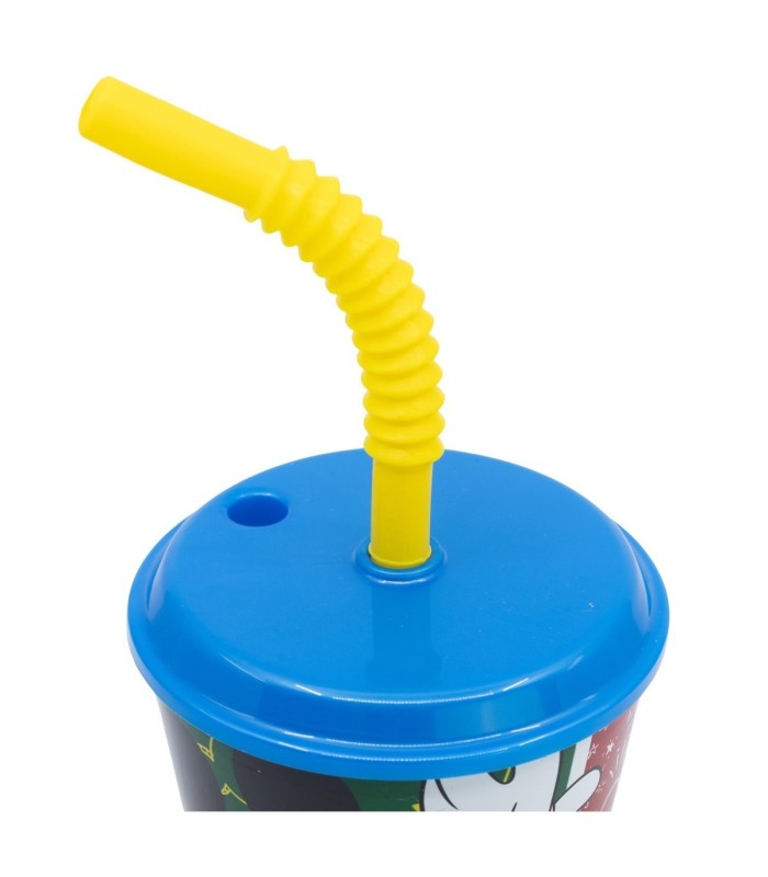 Copo Mickey Mouse Easy 430 ml com Tapa e Palhinha
