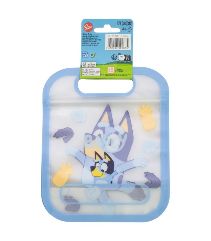 SET 4 BOLSAS COM FECHO ZIP BLUEY