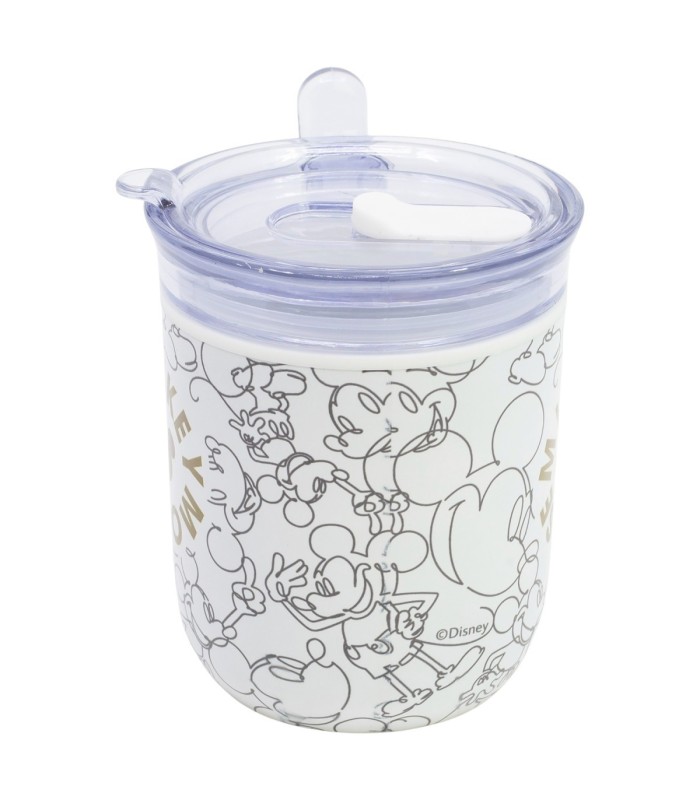 Caneca Harmony Dupla Parede com Tampa 470 ml Mickey Mouse