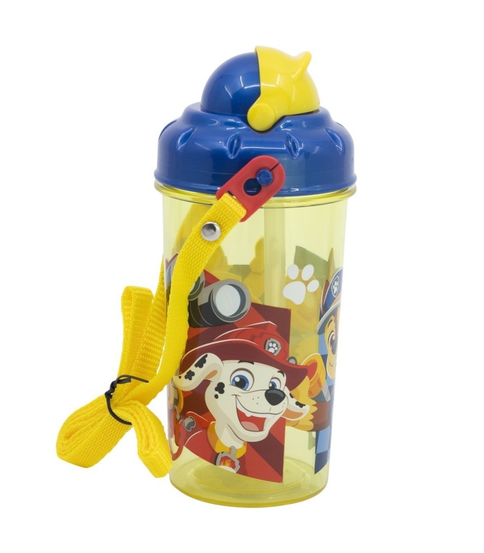 Garrafa Infantil Patrulha Canina 465 ml com Palhinha