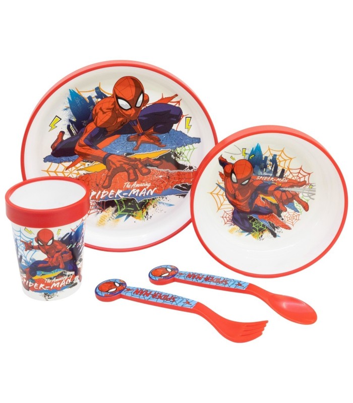 Conjunto 5 PCS Antideslizante Spiderman em Caixa
