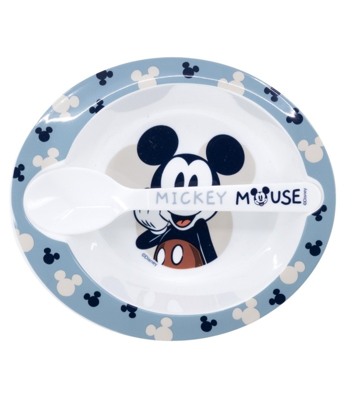 Conjunto Bebé 2 PCS (Tigela e Colher) Mickey Mouse Sorrisos