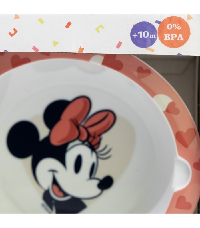 Conjunto 3PCS (Caneca, Prato e Colher) Minnie Mouse