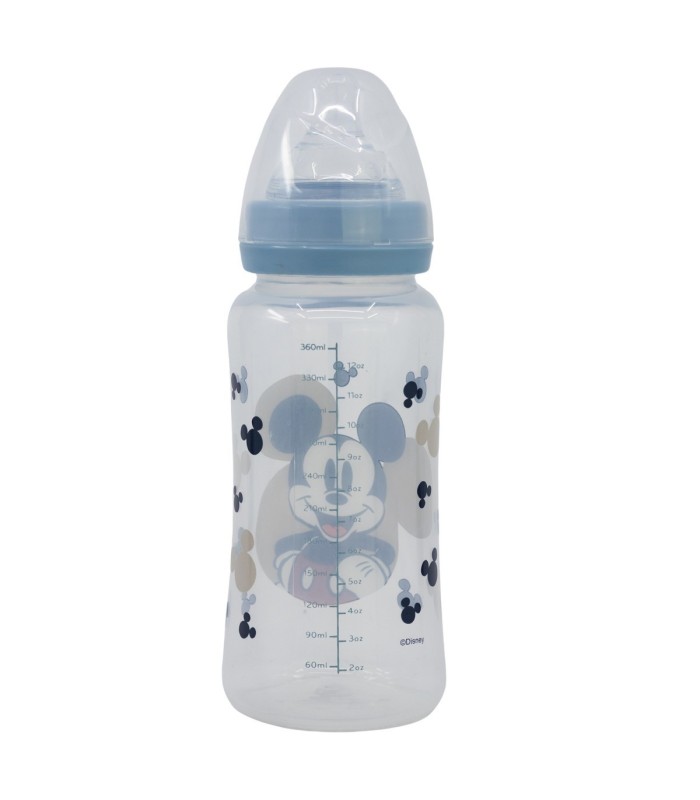Biberão Mickey Mouse 360 ml com Tetina de Silicone 3 Posições