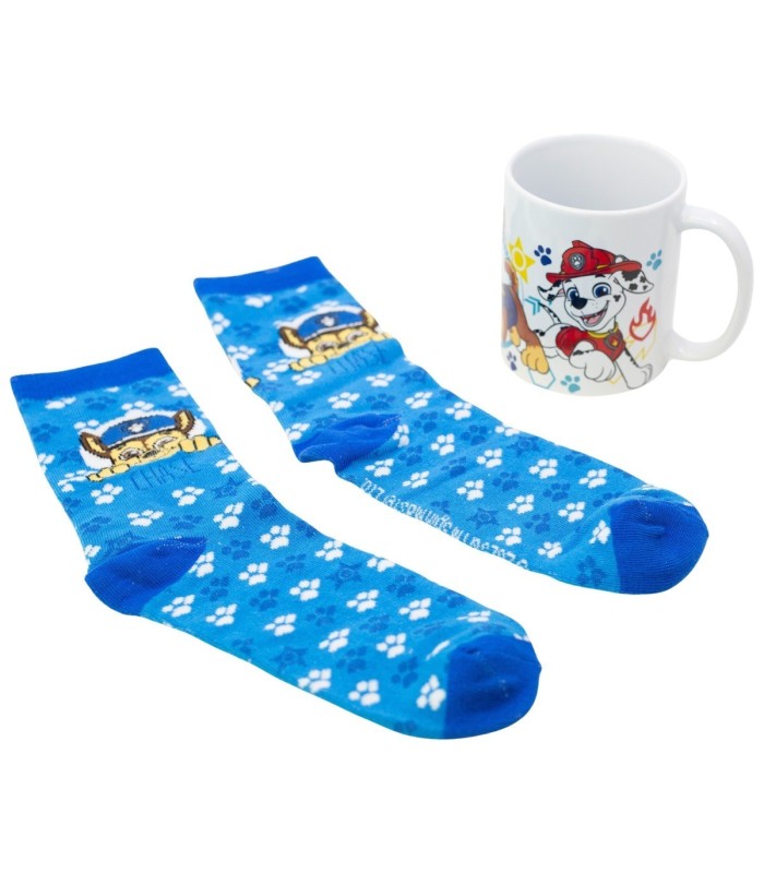 Conjunto de Meias e Caneca Cerâmica 325 ml Patrulha Canina