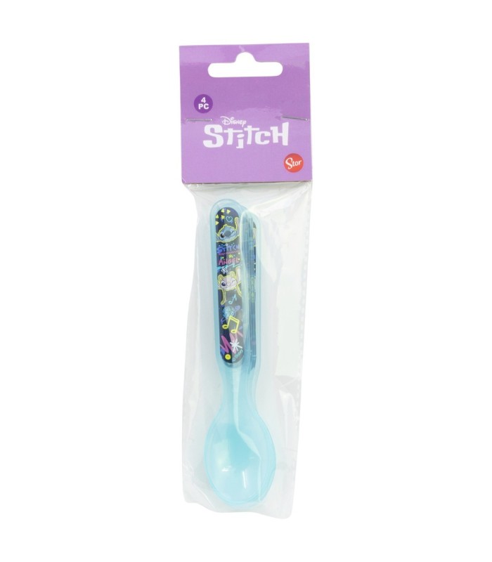 Conjunto 4 PCS Colheres PP Stitch