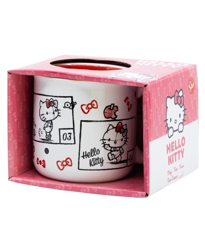 Caneca Cerâmica 400 ml Hello Kitty em Caixa de Presente