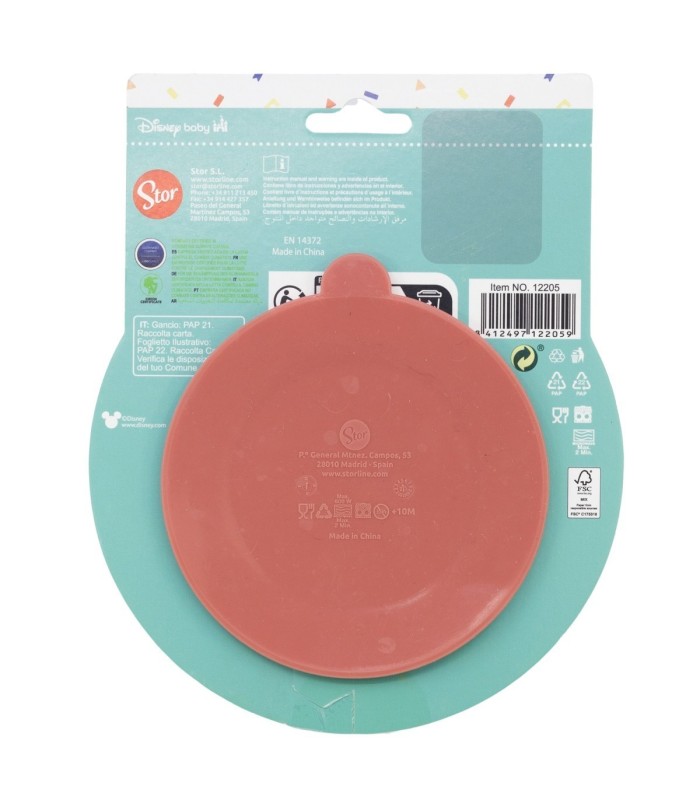 Taça Quadrado de Silicone com Ventosa Minnie Mouse