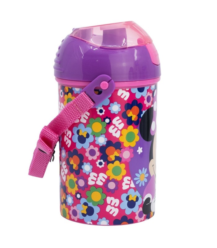 Garrafa Minnie Mouse 450 ml com Design Floral