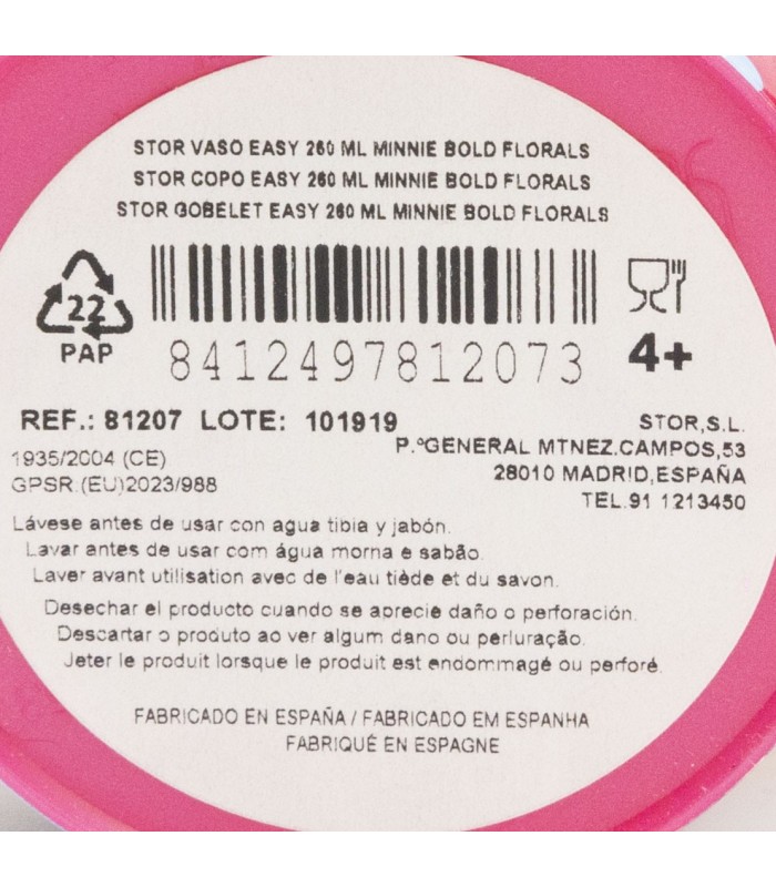 Copo Pequeno 260 ml Minnie Bold Florals