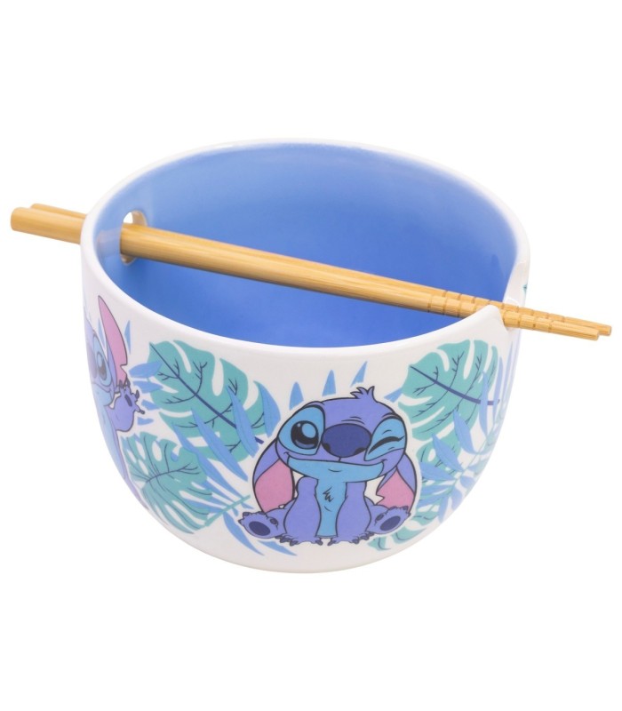 Taça Ramen Stitch Aloha com Palillos em Caixa de Presente