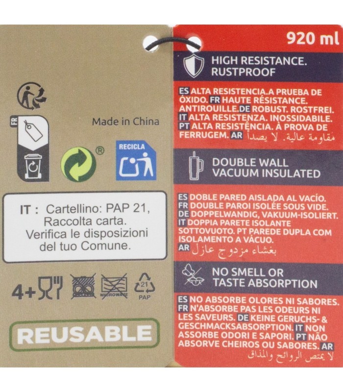 Caneca Cool Sipper XL Aço Inoxidável 920 ml Super Mario