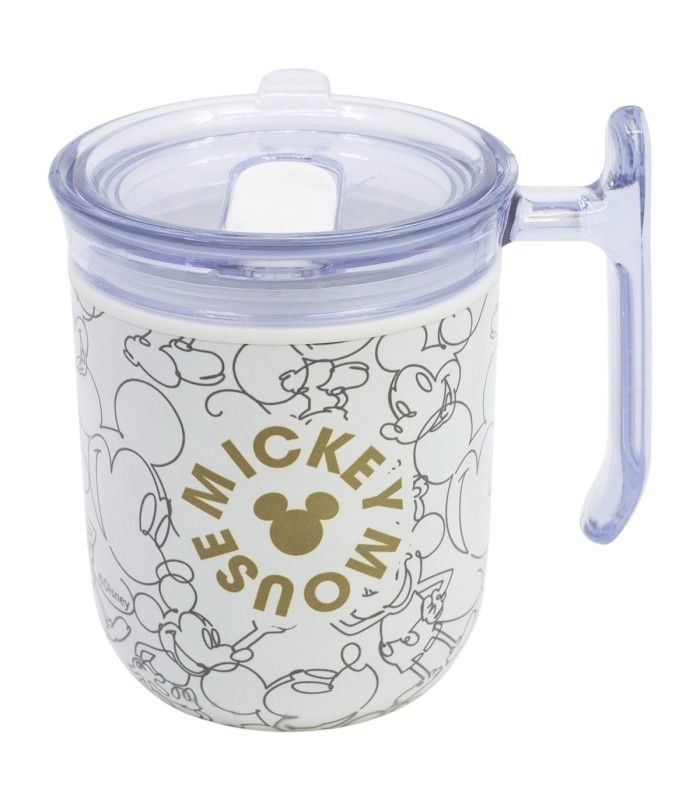 Caneca Harmony Dupla Parede com Tampa 470 ml Mickey Mouse