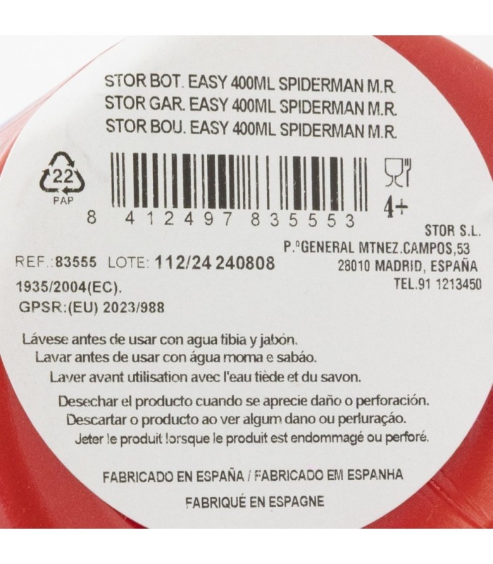 Garrafa Sport Easy Hold 380 ml Spider-Man Mob Rules