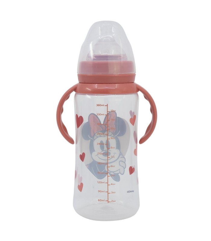 Biberão Minnie Mouse 360 ml com Tetina de Silicone e Asas