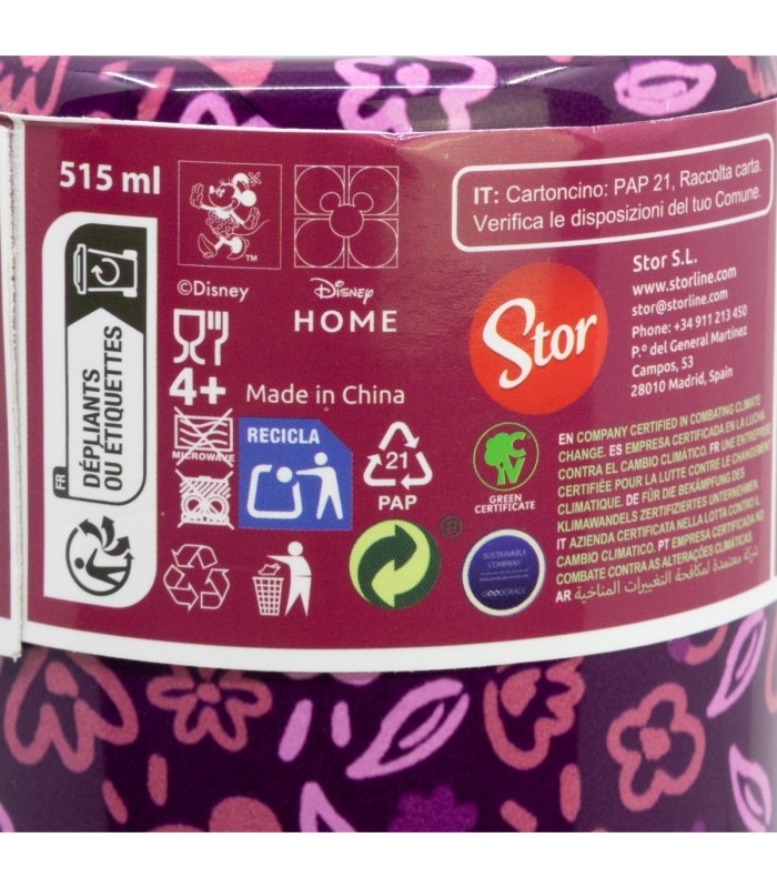 Garrafa Térmica Inox 515 ml Minnie Mouse Cherrylicious