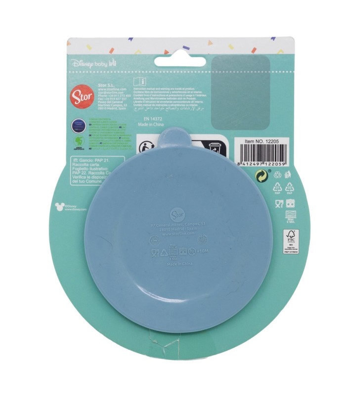 Taça Quadrado de Silicone com Ventosa Mickey Mouse