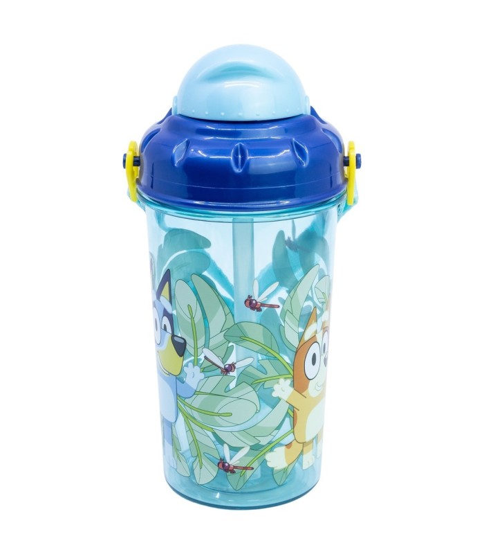 Garrafa Infantil Bluey 465 ml com Canudo
