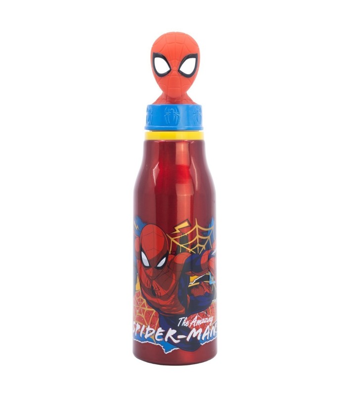 Garrafa de Alumínio Spider-Man 690 ml com Figurinha 3D