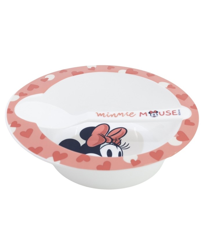 Conjunto Micro Bebé 2 PCS (Tigela e Colher) Minnie Mouse