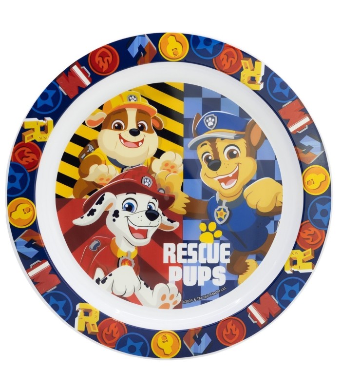 Prato Micro Patrulha Canina Menino Resgate