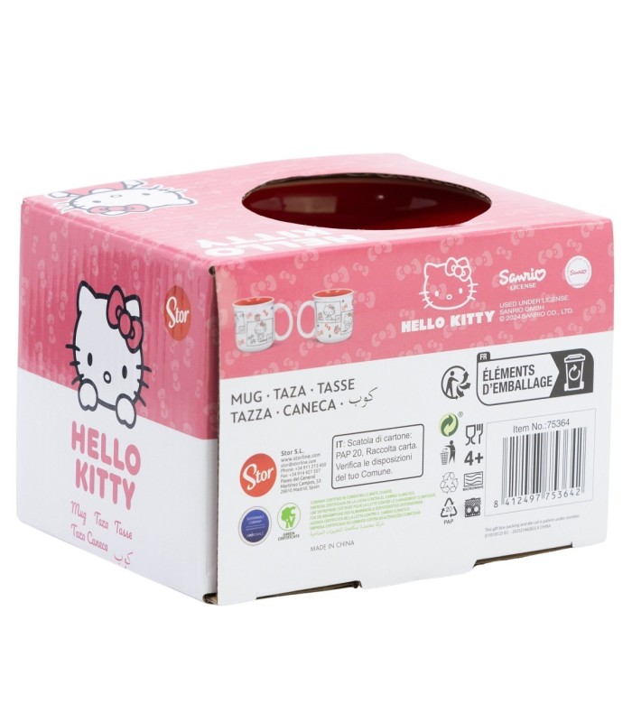 Caneca Cerâmica 400 ml Hello Kitty em Caixa de Presente