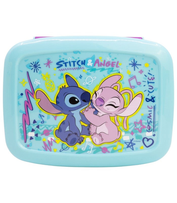 Fiambrera Infantil Stitch Original com 4 Compartimentos